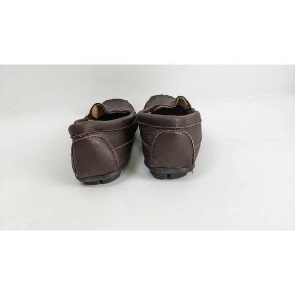 Minnetonka Moccasin Brown Leather Loafer Mens Size 12 - Picture 4 of 10